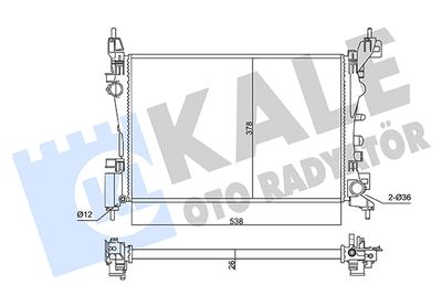 KALE OTO RADYATÖR 470200 Радиатор охлаждения двигателя для OPEL CORSA E Фургон/хетчбэк (X15)