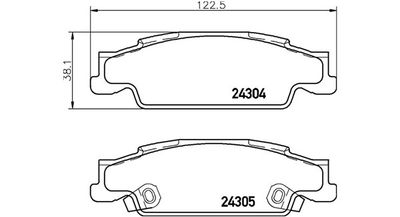 BREMSBELAGSATZ SCHEIBENBREMSE
