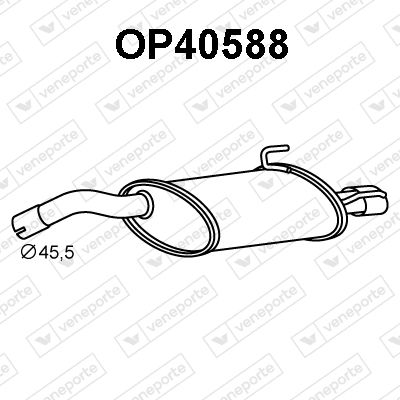 VENEPORTE OP40588 Глушитель выхлопных газов  для OPEL VECTRA C GTS (Z02) 1.8 (F68)