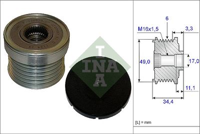 INA 535 0183 10 Мост (выпрямитель) генератора  для BMW Z4 (Бмв З4)