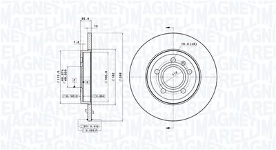 спирачен диск MAGNETI MARELLI 360406075301