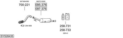 Układ wydechowy BOSAL SYS26435