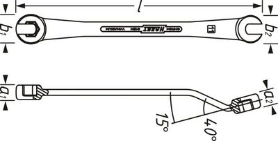 HAZET Brzdové vedenie-kľúč 11 mm 612N-11