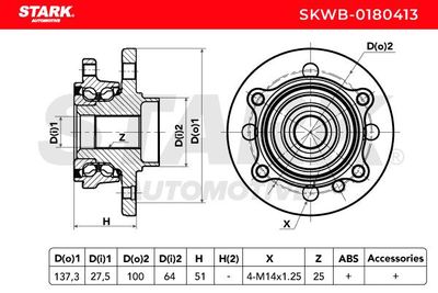 комплект колесен лагер STARK SKWB-0180413