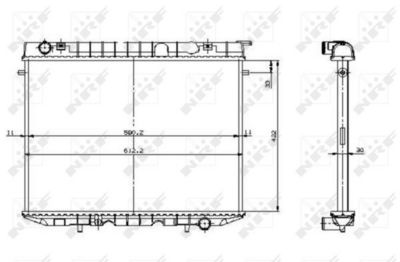 Radiator, engine cooling 519532