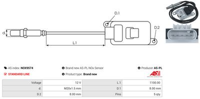 SENZOR NOX INJECTIE ADITIV AS-PL NOX9574 2
