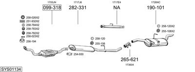 Изпускателна система BOSAL SYS01134