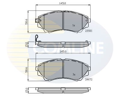 Комплект тормозных колодок, дисковый тормоз COMLINE CBP32012 для FORD RANGER
