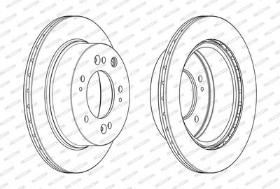 Remschijf set (2 stuks) Achter Links/Rechts past: KIA SORENTO I 2.5D/3.3 08.02-12.11