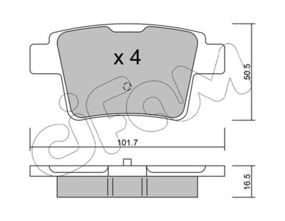 Brake Pad Set, disc brake 822-677-0