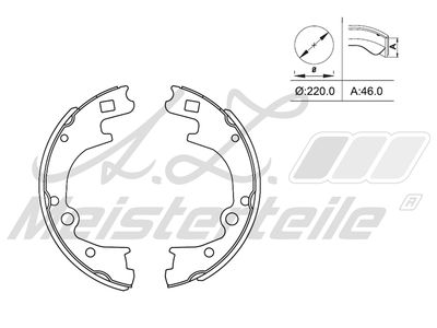 комплект спирачна челюст A.Z. Meisterteile AZMT-44-026-1206