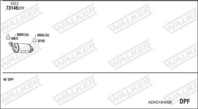 Изпускателна система WALKER ADK018400B