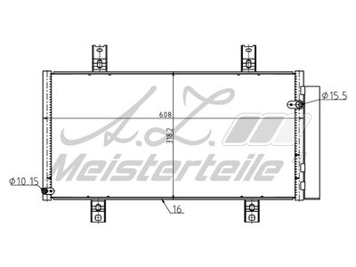 кондензатор, климатизация A.Z. Meisterteile AZMT-45-030-1226