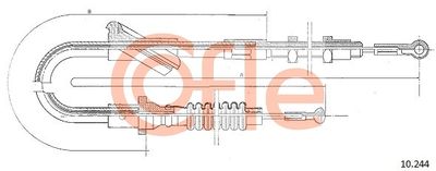 Cięgło, sterowanie sprzęgłem COFLE 10.244