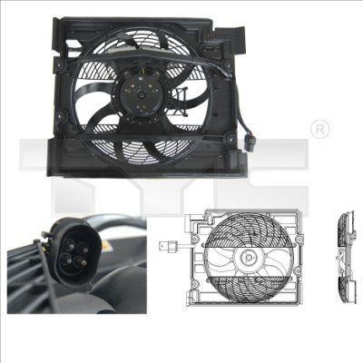 TYC 803-0006 Вентилятор системи охолодження двигуна для BMW (Бмв)