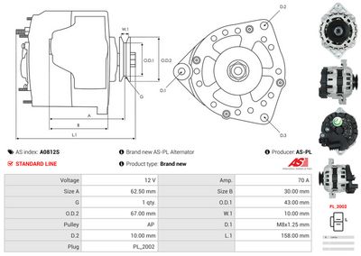 GENERATOR / ALTERNATOR AS-PL A0812S 5