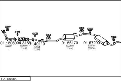 SISTEM DE ESAPAMENT MTS FIAT62028A007562