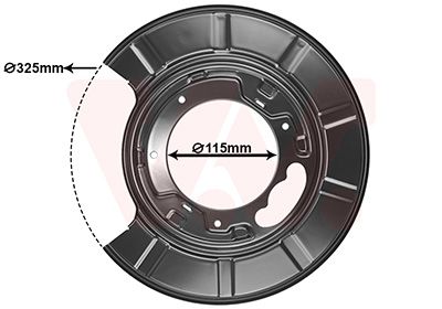 SPRITZBLECH BREMSSCHEIBE VAN WEZEL 3080373