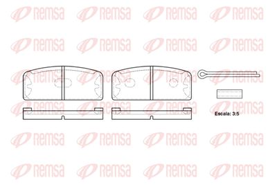 Комплект тормозных колодок, дисковый тормоз REMSA 0020.00 для RENAULT 10
