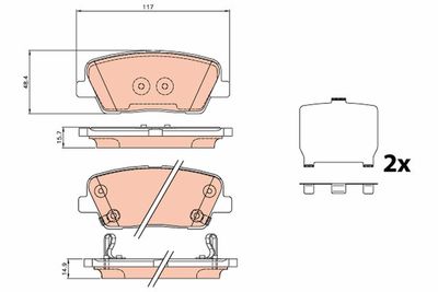 Brake Pad Set, disc brake GDB3624