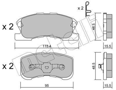 Brake Pad Set, disc brake 22-0381-0