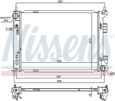 RADIATOR RACIRE MOTOR NISSENS 67604 5