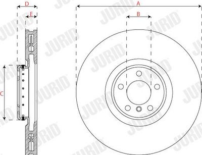 BREMSSCHEIBE JURID 563282JVC1 2