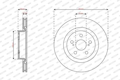 BREMSSCHEIBE FERODO DDF3094C 1