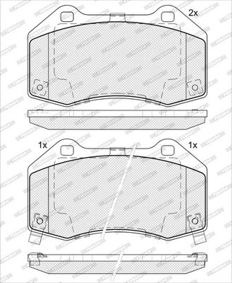 BREMSBELAGSATZ SCHEIBENBREMSE FERODO FDB5382 2