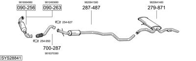 Układ wydechowy BOSAL SYS28841
