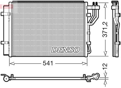 Конденсатор, кондиционер DENSO DCN43010 для HYUNDAI ix20