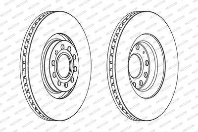 BREMSSCHEIBE FERODO DDF1705C1 1