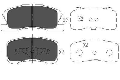 Комплект тормозных колодок, дисковый тормоз KAVO PARTS KBP-1508 для TOYOTA DUET