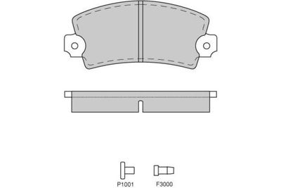 Комплект тормозных колодок, дисковый тормоз E.T.F. 12-0018 для RENAULT 15