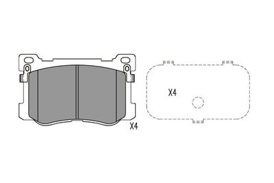 Brake pad set, disc brake