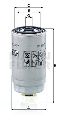 Топливный фильтр MANN-FILTER WK 854/7 для CHRYSLER VOYAGER