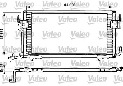 VALEO 816984 Радиатор кондиционера  для PEUGEOT (Пежо)