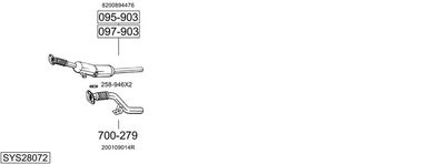 SISTEM DE ESAPAMENT BOSAL SYS28072