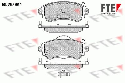 Комплект тормозных колодок, дисковый тормоз FTE 9010912 для CITROËN DS4