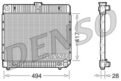 Радиатор, охлаждение двигателя DENSO DRM17021 для MERCEDES-BENZ 123
