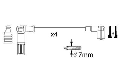 Комплект проводов зажигания BOSCH 0 356 912 964 для DACIA NOVA