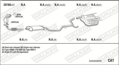 Изпускателна система WALKER SAK009955