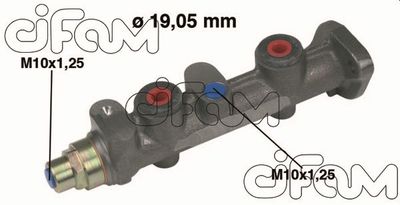 Главный тормозной цилиндр CIFAM 202-022 для FIAT PANDA
