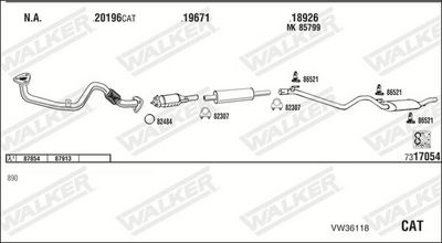 Изпускателна система WALKER VW36118