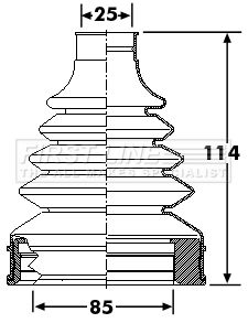 Bellow, drive shaft FIRST LINE FCB6269