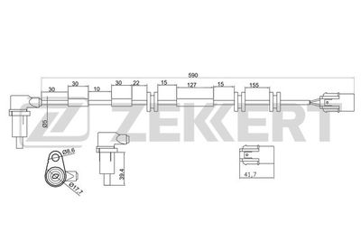 SE6088 ZEKKERT Датчик, частота вращения колеса