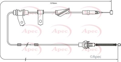 Cable Pull, parking brake APEC CAB1264