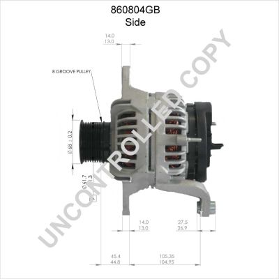 Alternátor PRESTOLITE ELECTRIC 860804GB