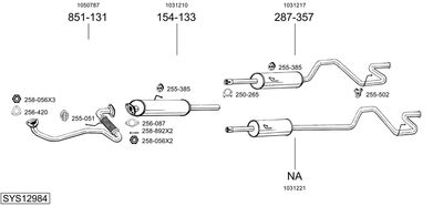 SISTEM DE ESAPAMENT BOSAL SYS12984