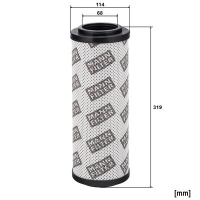 Filter, drifthydraulik MANN-FILTER HD 12 127 för VOLVO, ABG, DYNAPAC, KRONE